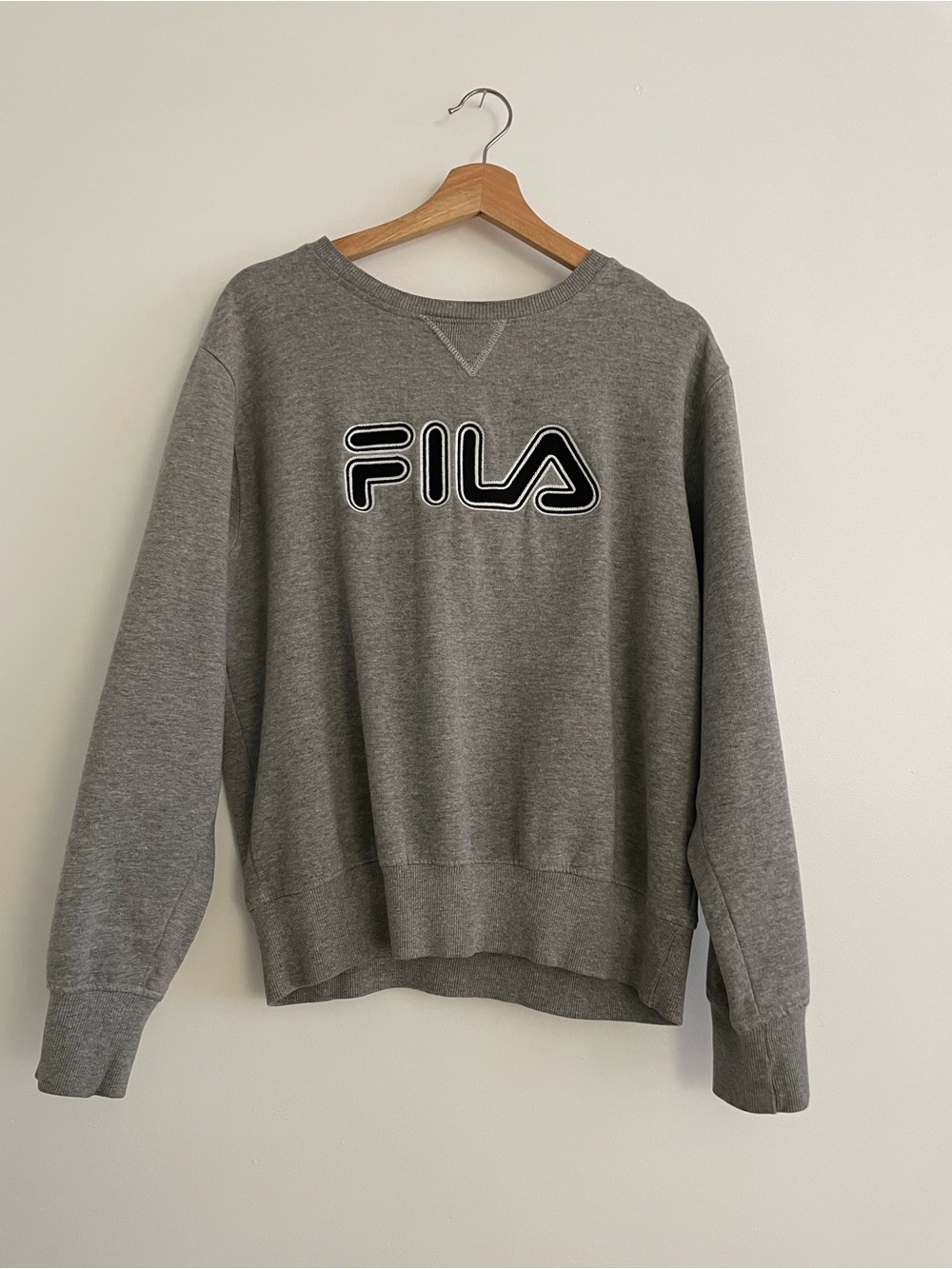 Fila Gray Crewneck Sweatshirt with Black Logo
